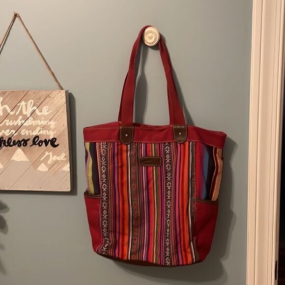 UnionBay Handbag Multicolor Canvas
Striped Boho Bag - Picture 2 of 10